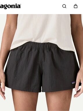 Patagonia Women's Black Baggies 2 1/2”